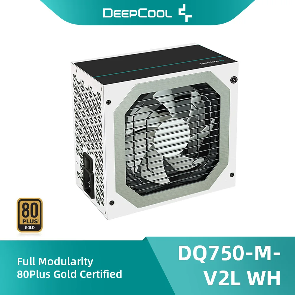 

DeepCool PC Power Supply DQ750-M-V2L-WH 80 PLUS Gold Efficiency White PSU 750W 90% Efficiency Fully Modularity Блоки питания