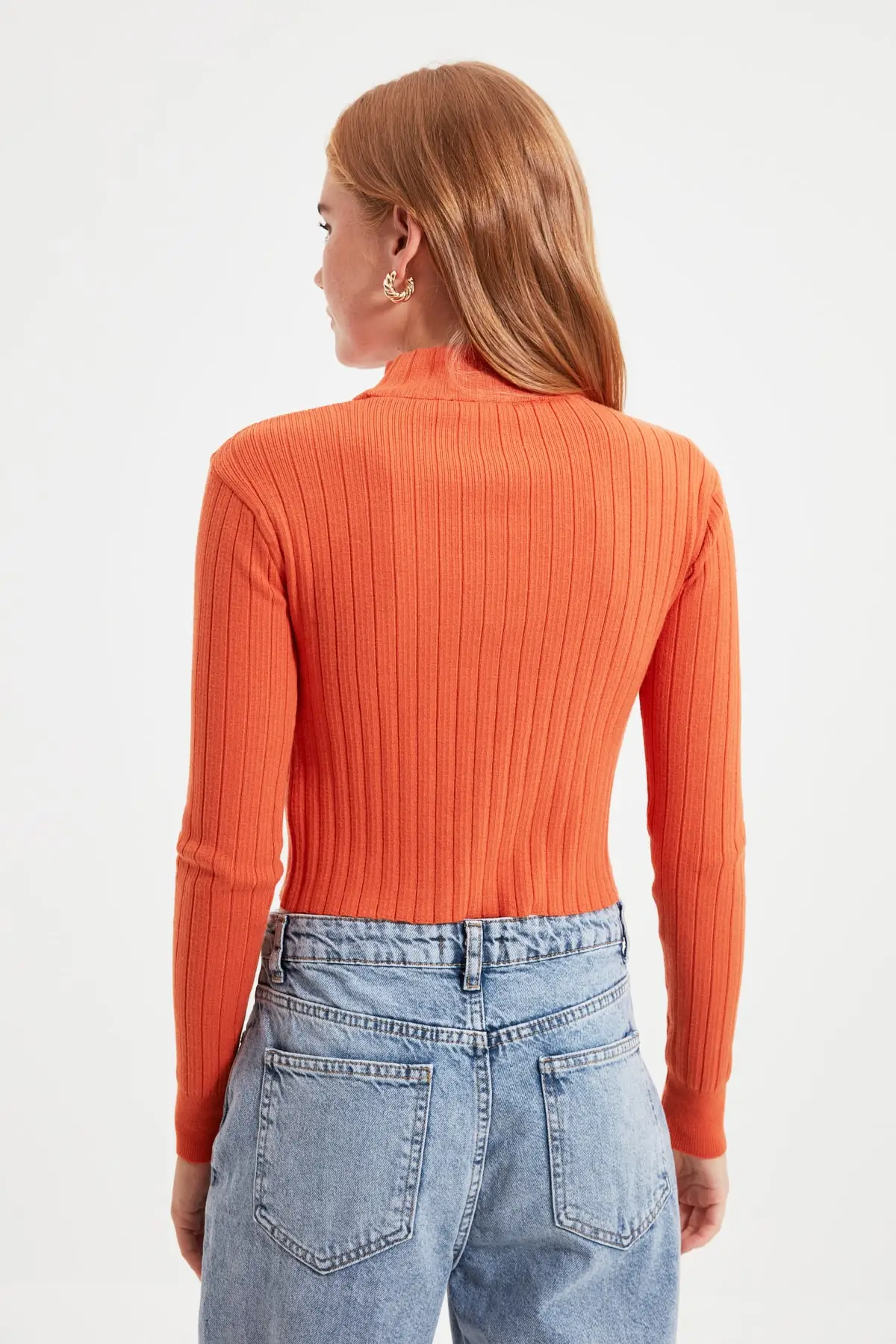 

Trendyol Crop Sheer Neckline Knitwear Sweater TWOAW22KZ0777