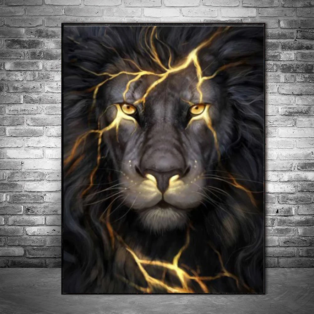 

Lion Diamond Painting Animal 5d DIY Embroidery Full Diamond Mosaic Jewelry Cross Stitch Kits Home Decor