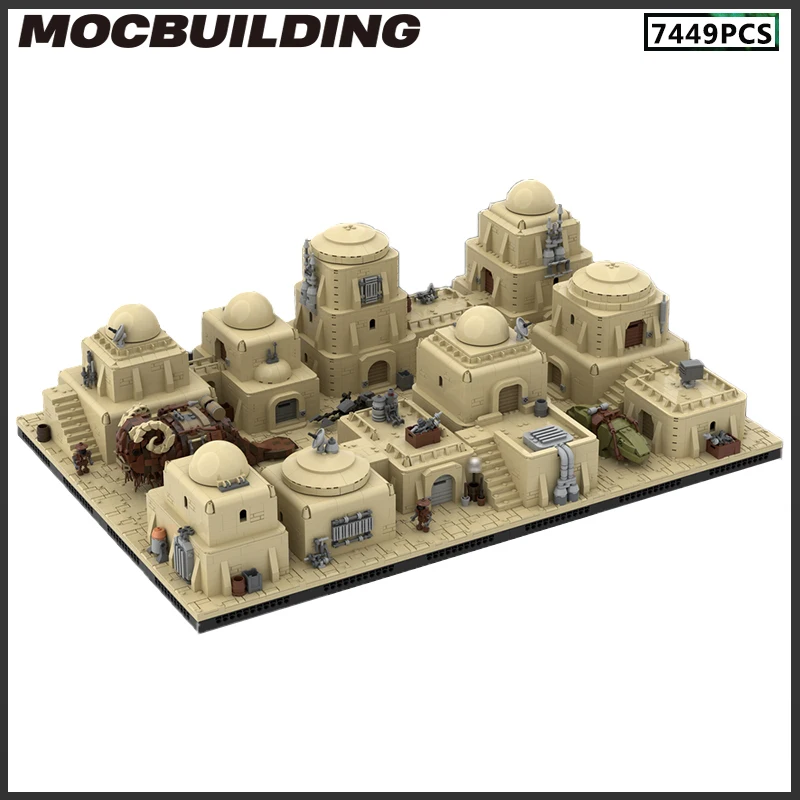 

MOC Build Block Street View Model Tatooine Mos Eisley Modular Desert City Space Wars Ultimate Gift Collector Series Star Movie