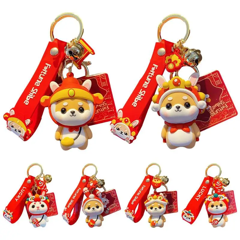 

Car Pendant 2023 Chinese New Year Rabbit Keychain Car Rearview Mirror Pendant Auto Interior Decor Hanging Gifts Car Accessories