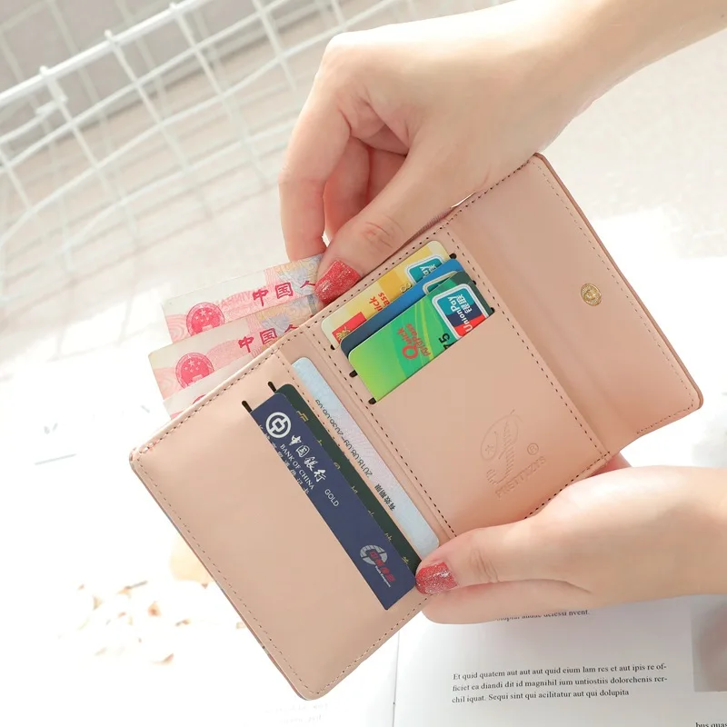 Flower Women Purse Leather Pocket Ladies Clutch Wallet Women Short Card Holder Cute Girls Wallet  Coin Bag