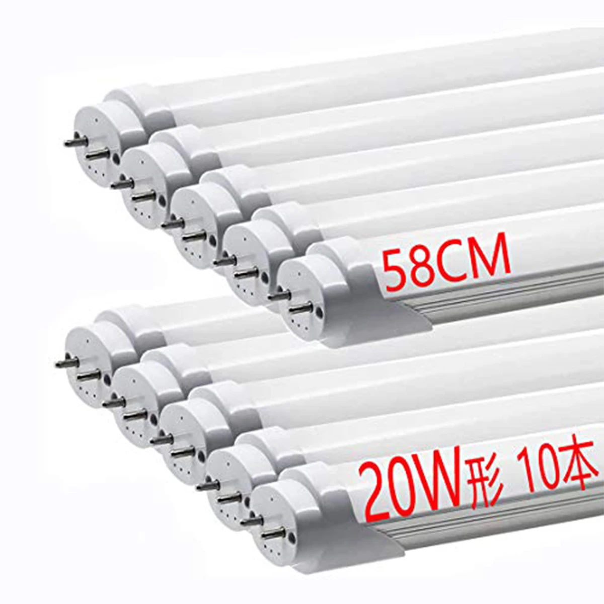 

LED fluorescent lamp 20W shape T8 straight tube 10W power consumption 58cmG13 ゴールドデイライトカラー(6500K) high brightness 1100L