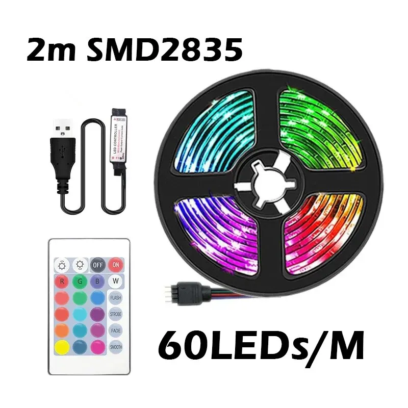 

Светодиодная лента GGBEE 2 метра 60 LEDs/m 2835 24 клавиши