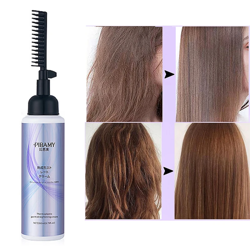 260ml Thermoplastic Perm Hair Straightening Cream Smoothes Frizz Nourishes Protects Hair In One Soften Hair Free Shipping