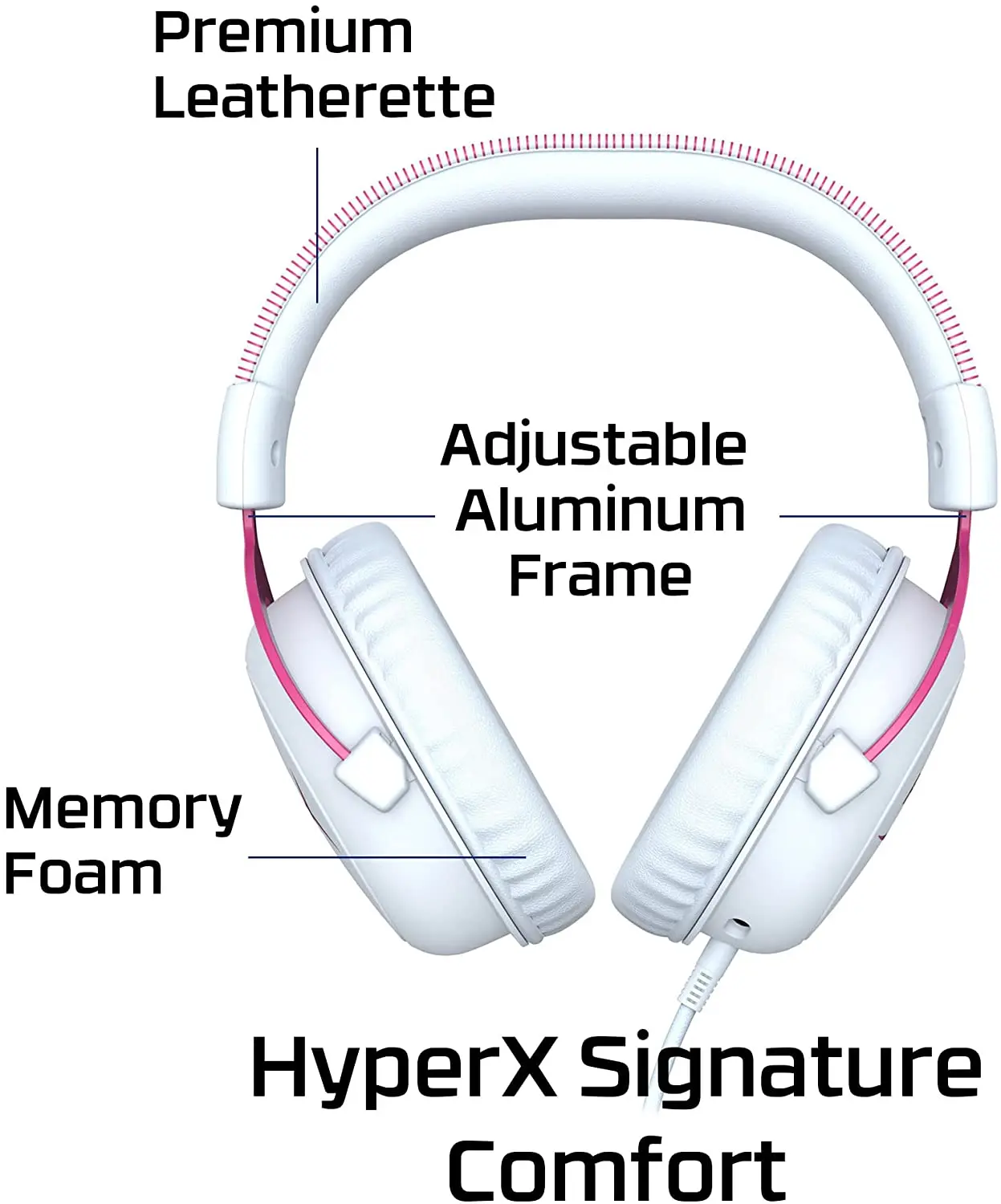 HyperX Cloud II розовая игровая гарнитура 7 1 виртуальный объемный звук съемный микрофон