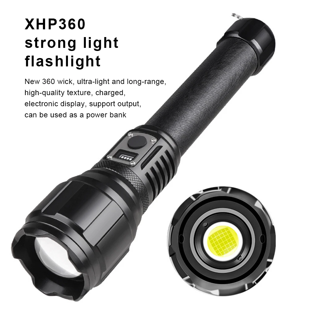 

Flashlight Powerful Brightness Display Screen Torch Camping Outdoor
