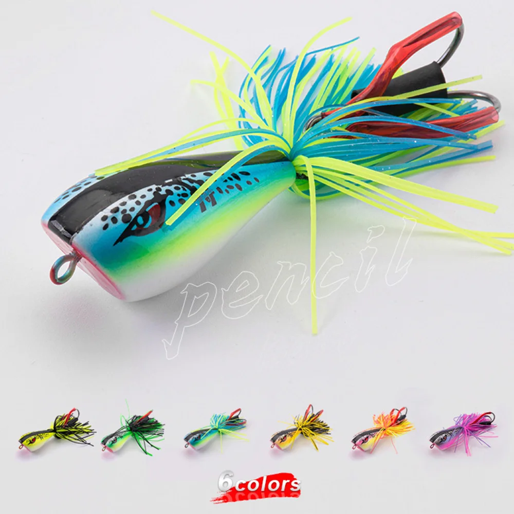 

Soft Frog Fishing Lure with Long Skirts Design 6 Colors Avaliable for Fishing Durable Easy to Use for Saltwater Freshwater MC889