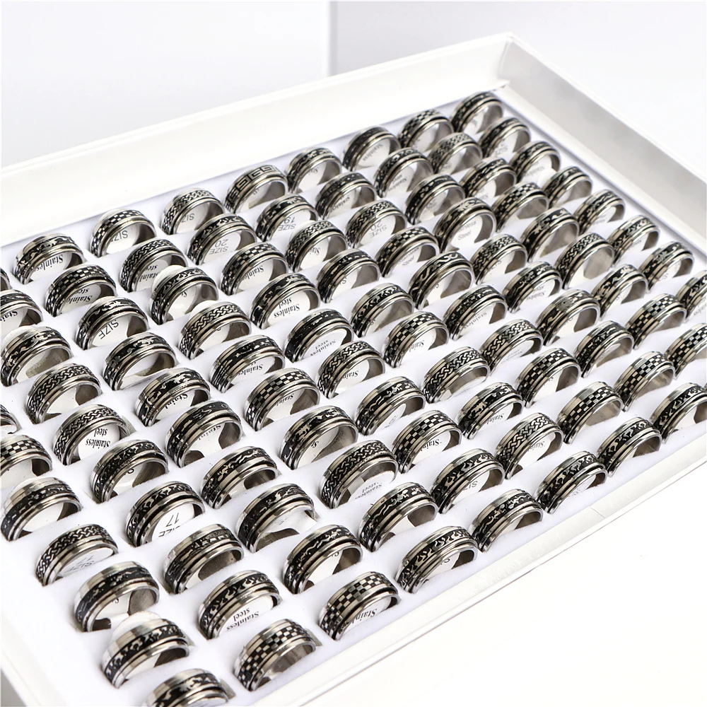 Кольцо-Спиннер из нержавеющей стали 20/30/36/50/100 шт./лот