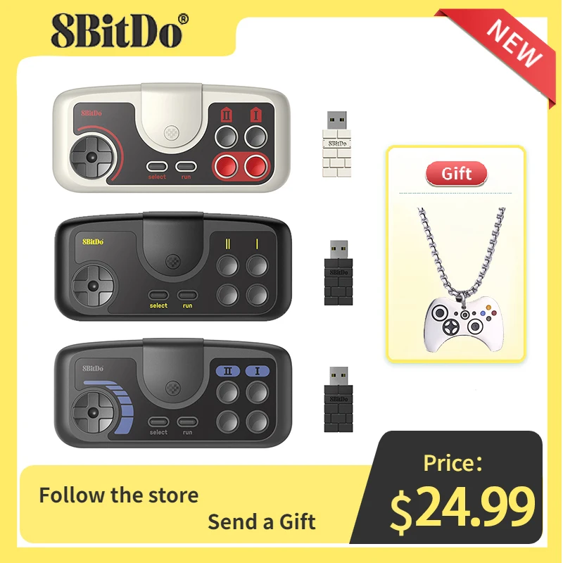 

Беспроводной геймпад 8bitdo PCE Core 2,4G для двигателя ПК, мини-компьютера