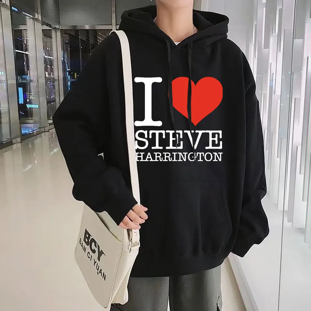 

Stranger Things Steve Harrington Hoodies Men's Graphics Print Pullover Unisex Fashion Winter Oversize Long Sleeve Cotton Hoodie