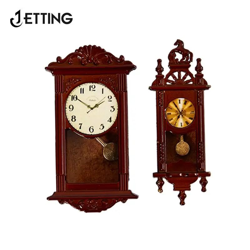1pc 1:12 Dollhouse Miniature Wall Clock Home Decor Accessories Toy Pretend Play Home Decor Accessories Toy