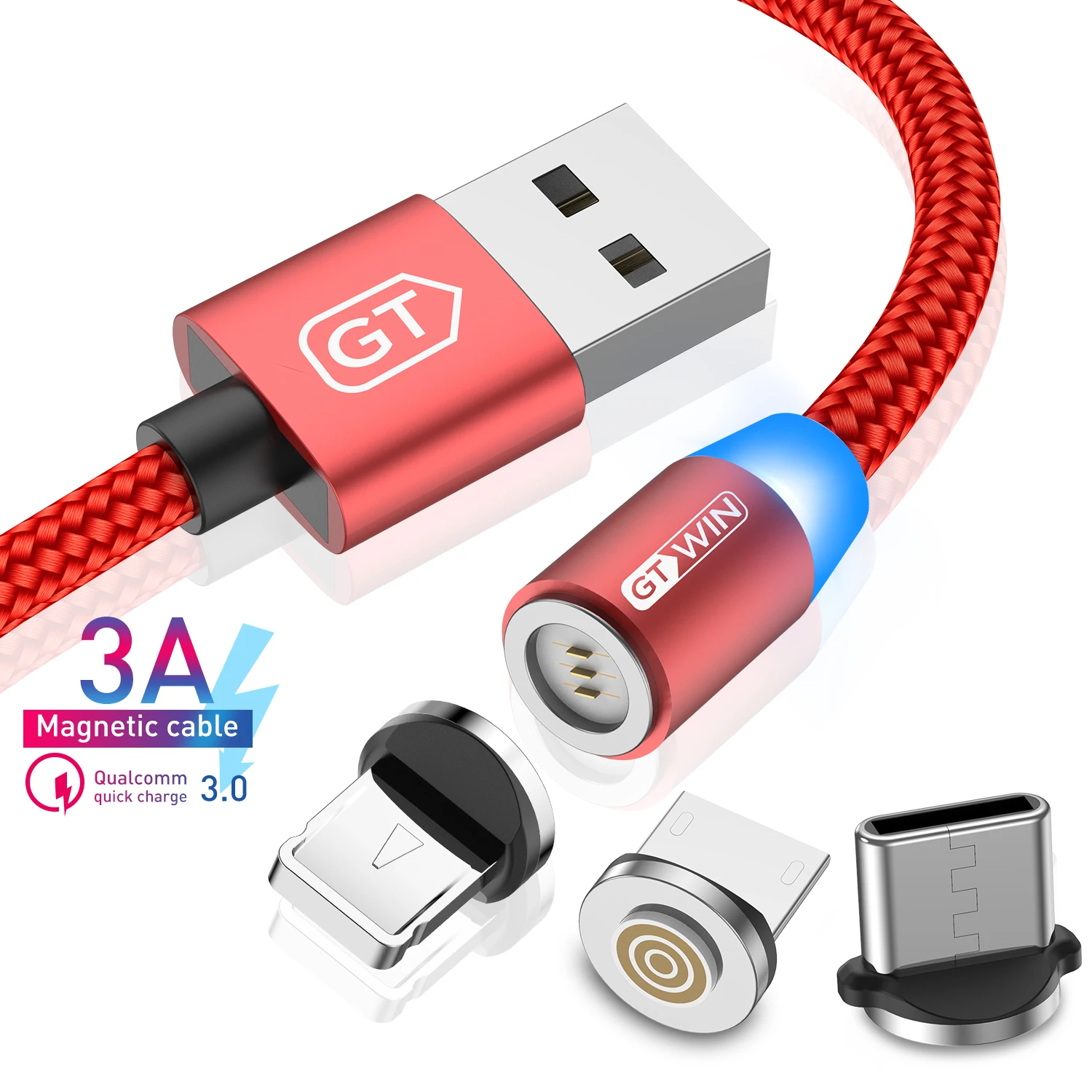 magnetic fast charging type c cable charger cord micro usb cable for iphone charging cable for samsung xiaomi phone accessories free global shipping