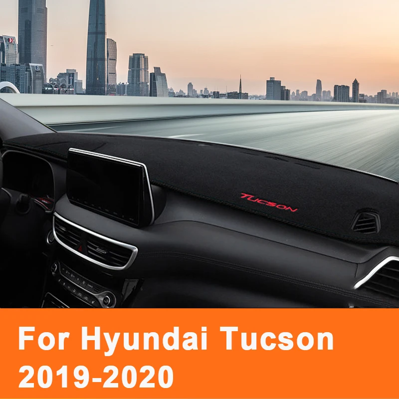 Чехол для приборной панели автомобиля For Hyundai Tucson TL 2015-2018 2019 2020 LHD с подкладкой от солнца, ковриком и аксессуарами для интерьера.