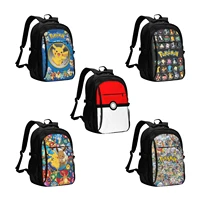 anime pokemon large durable travel laptop backpack water resistant bag with usb charging port business daypack for women men