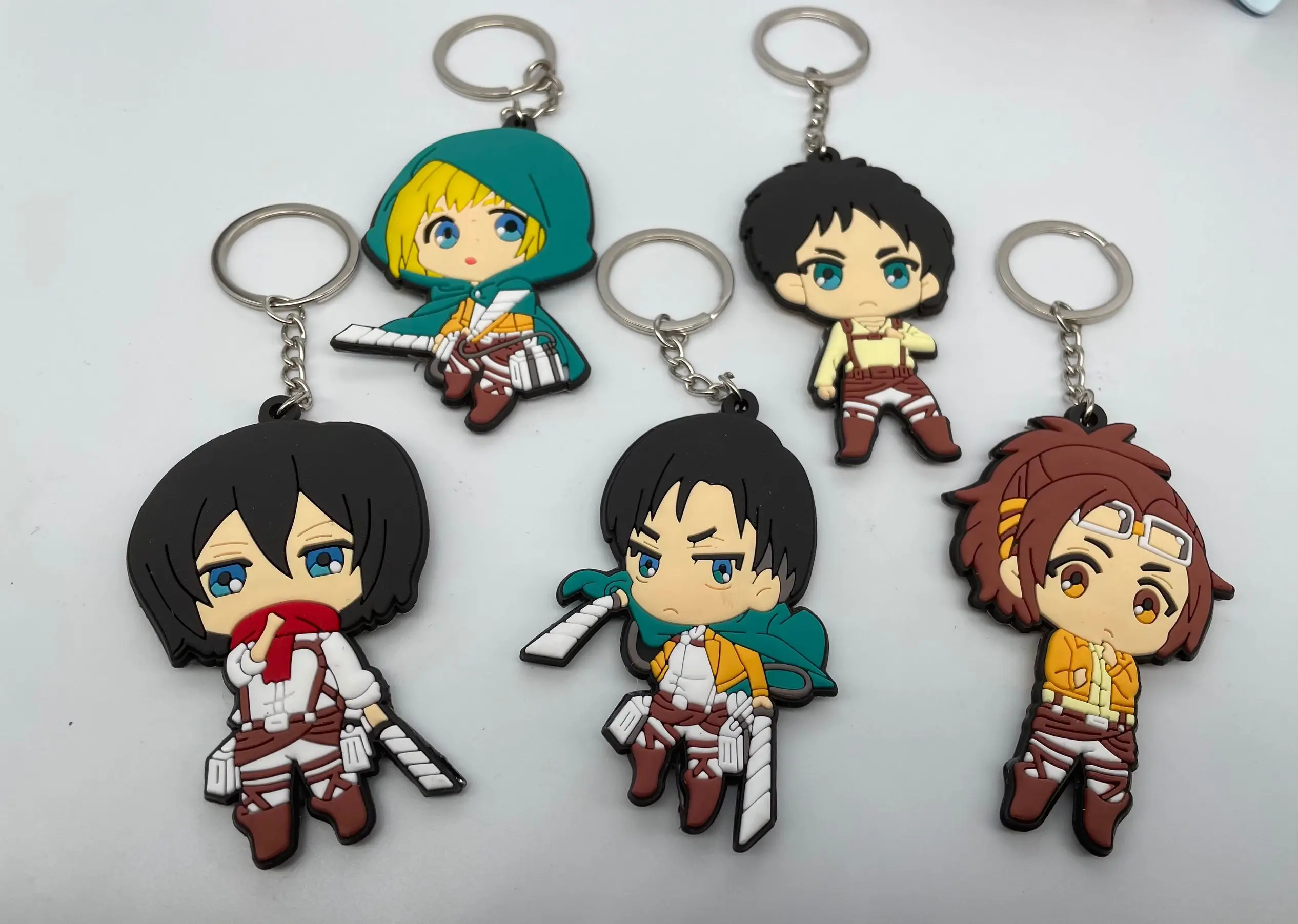 

20Pcs Japanese anime PVC Keychain Key Chain Girls boy Keyring gifts