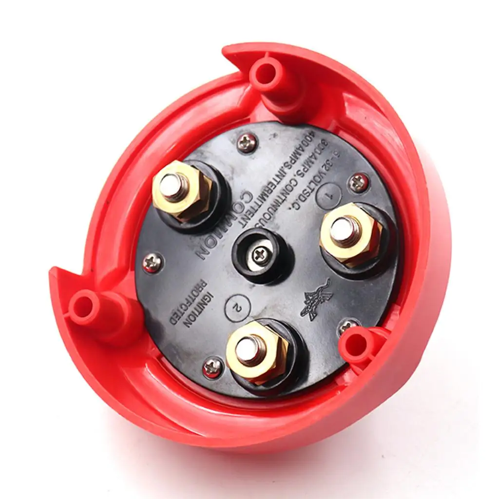 

Red 4 Position Waterproof Boat Marine Battery Selector Switch Disconnect