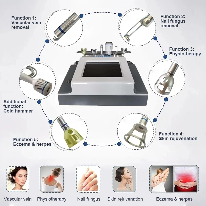 

Newest Portable Slim Equipment 980nm Diode L-aser 6in1 Safe and Scarless 60w Vascular Spider Vein Removal Beauty Machine