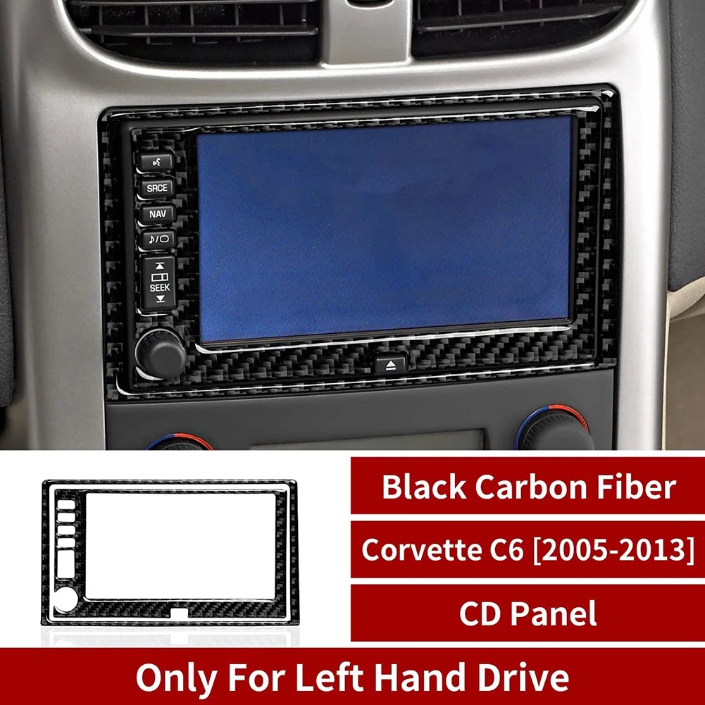 

Carbon Fiber Central Navigation Panel Cover Trim Sticker Decal for Chevrolet Corvette C6 2005 2006 2007
