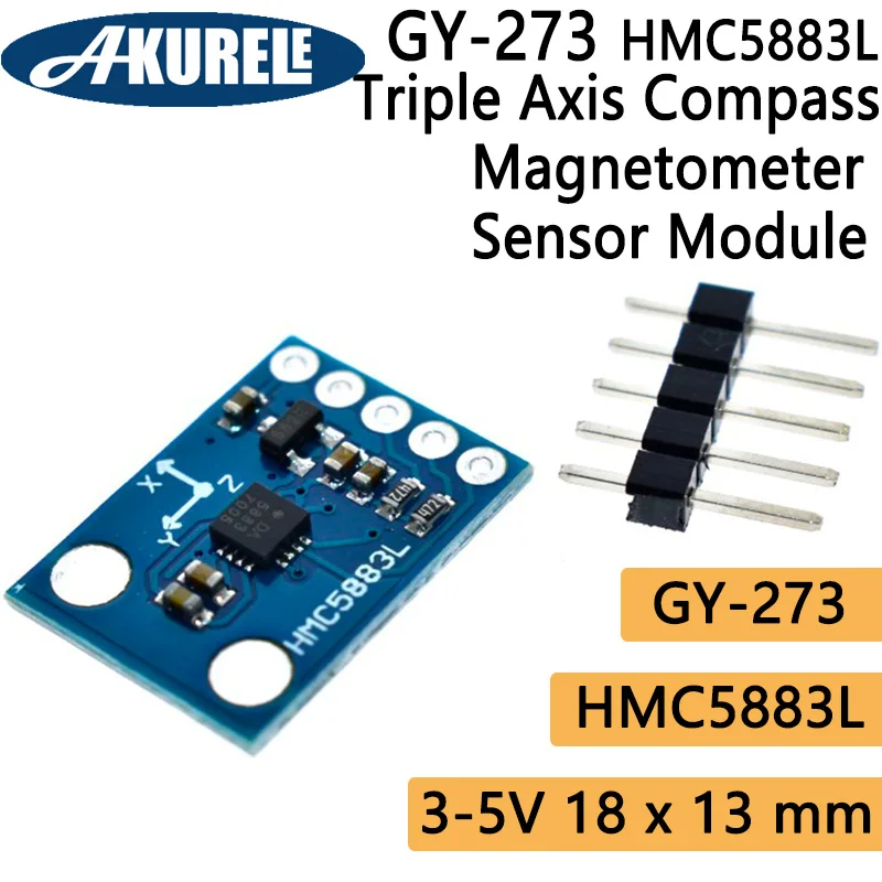 

GY-273 3V-5V HMC5883L Triple Axis Compass Magnetometer Sensor Module Three Axis Magnetic Field Module For Arduino 3-5V NEW