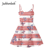 jackherelook creative combination american flag pattern beach sleeveless sundress for girls womens slip dresses sleeveless 2022