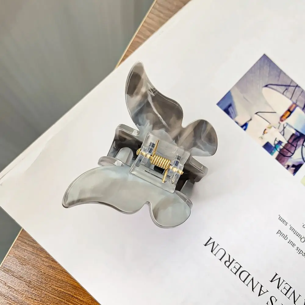 Элегантный корейский стиль коготь для волос-бабочки красочный иллюзорный цвет