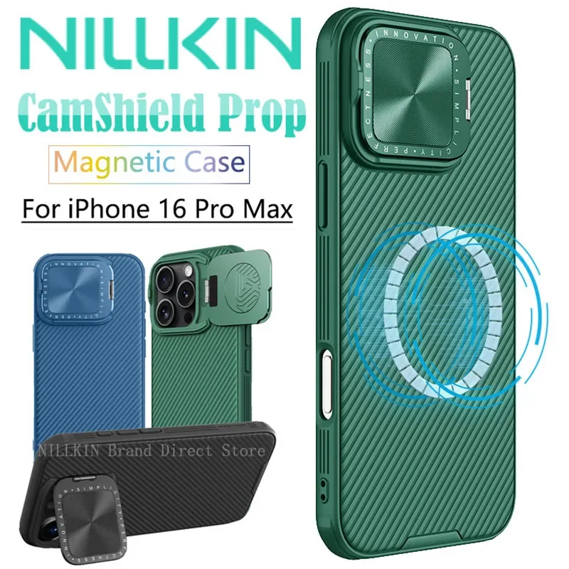 Задняя крышка Nillkin Magsafe для iPhone 16 Pro Max магнитный чехол с подставкой опора CamShield