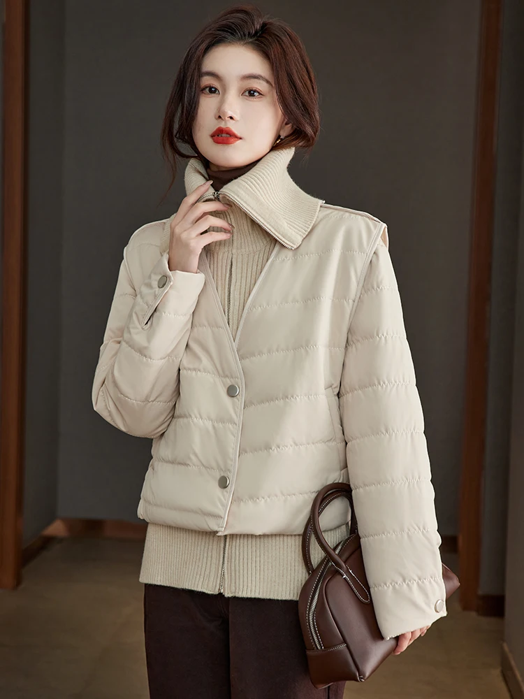 Короткая пуховая куртка для женщин на осень и зиму 2024 новая маленькая стеганая