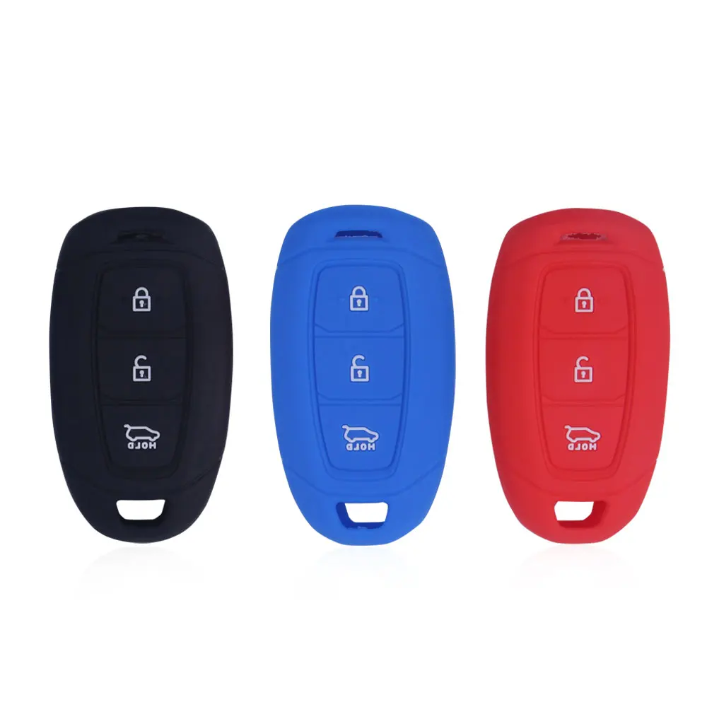 

Silicone Car Key Case For Hyundai i30 Ix35 Solaris Azera Elantra Grandeur Ig Accent Santa Fe Verna 2017 2018 Cover Keyless