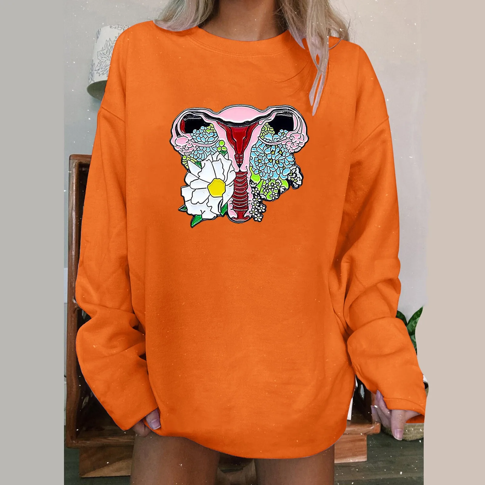 

Женская стильная рубашка с прерыванием беременности, повседневные милые футболки с длинными рукавами, футболка с защитой репродуктивных п...