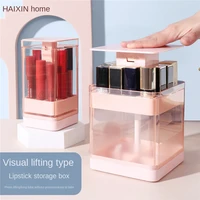 desktop lipstick storage box rack partitioned large capacity lipstick box transparent dust proof cosmetic storage box