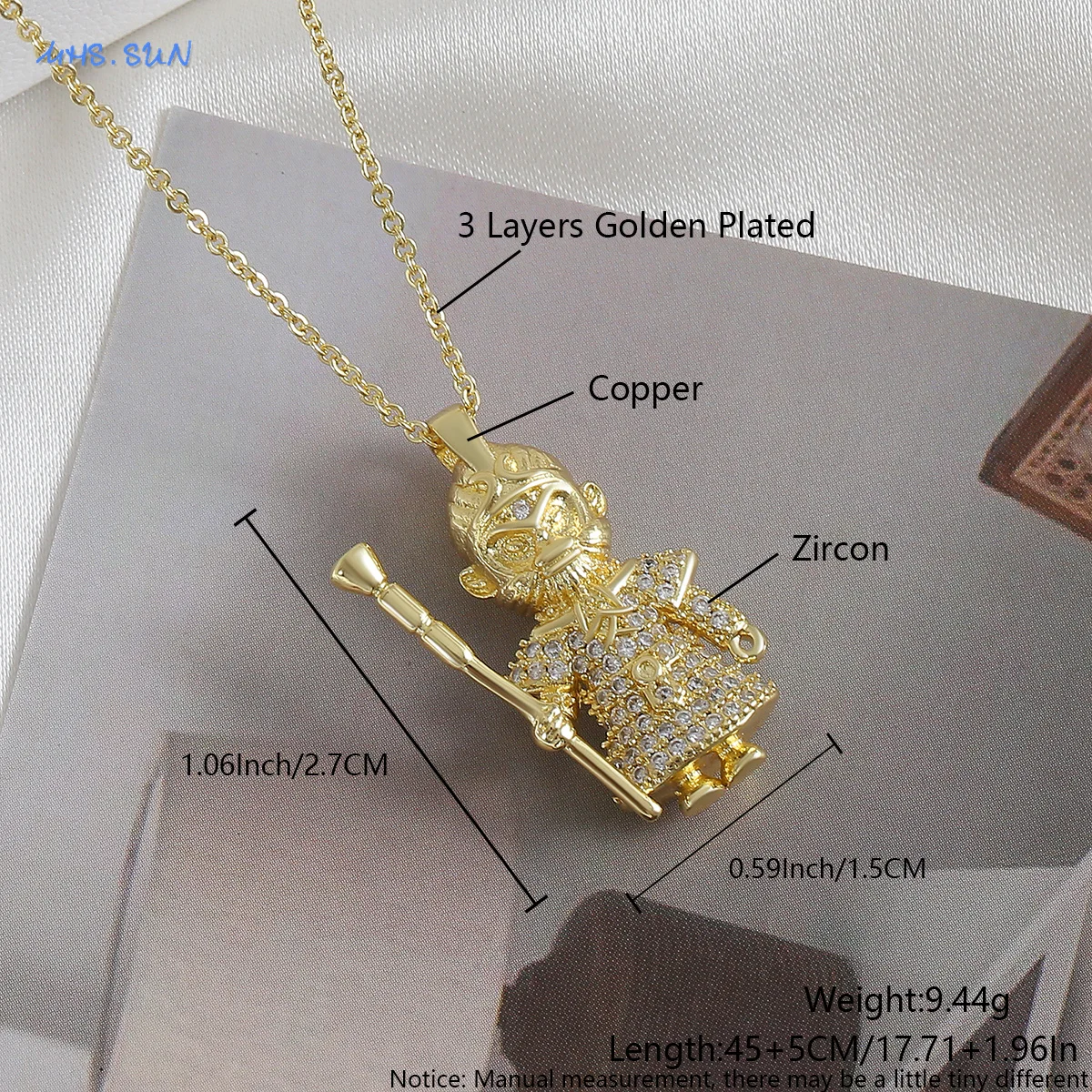 SUNSLL игровая периферия черный миф Wukong кулон ожерелья Jingu Bang для женщин и мужчин