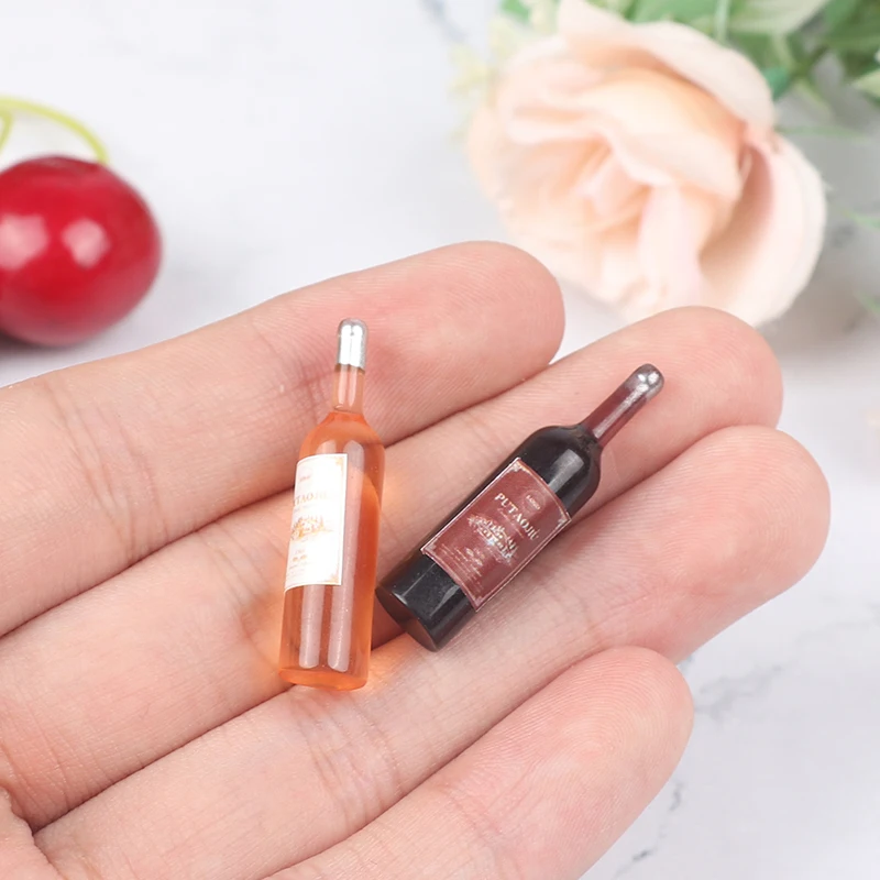 

10Pcs 1/12 Mini Wine Bottle Sparkling Water Set Dollhouse Miniature Accessories Simulation Drinks Model Toys Doll House Decor