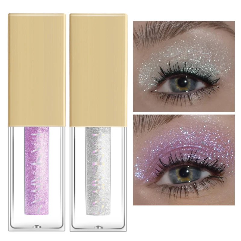 

12Colors Diamond Shimmer Glitter Lqiuid Eyeshadow Waterproof Lasting Pearlescent Shiny Crystal Metallic Eye Shadow Eye Makeup