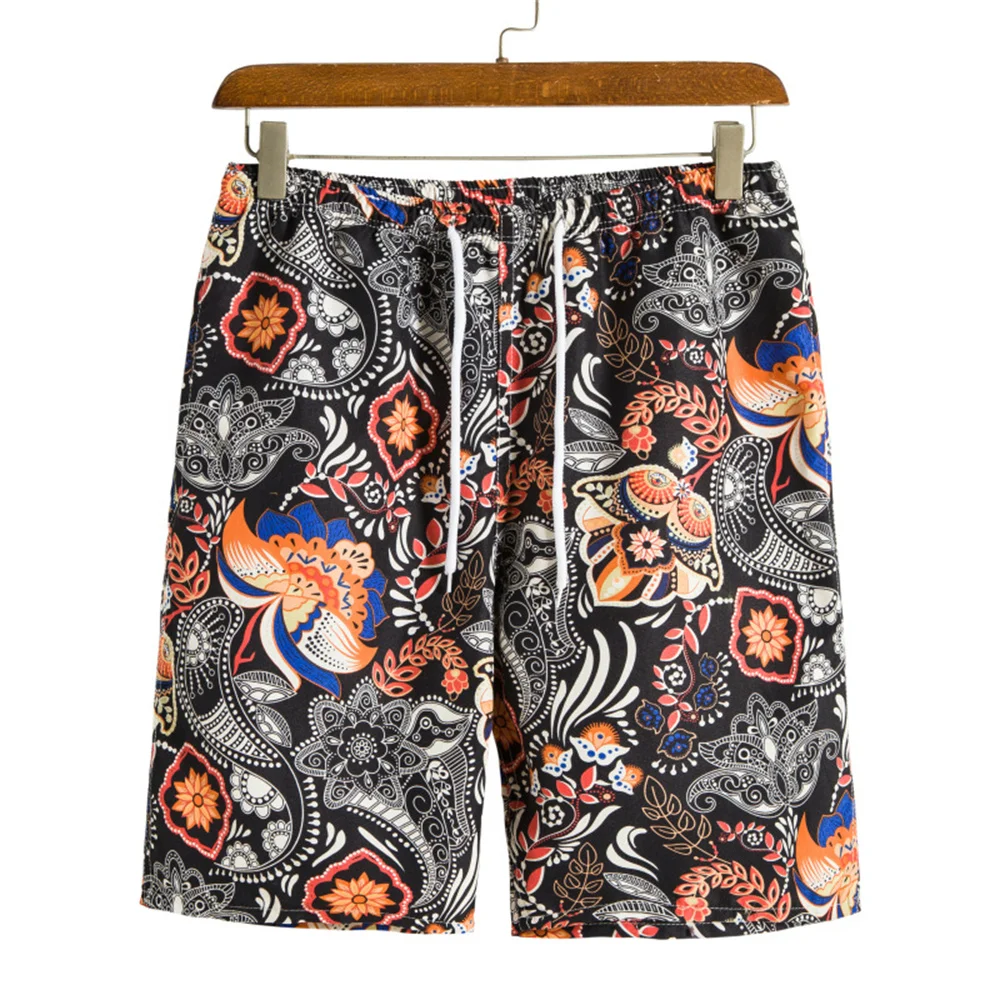 

Quick Dry Beach Board Shorts Men's Swimming Trunks Man Swimwear Beachwear with Pockets Holiday Swimsuit