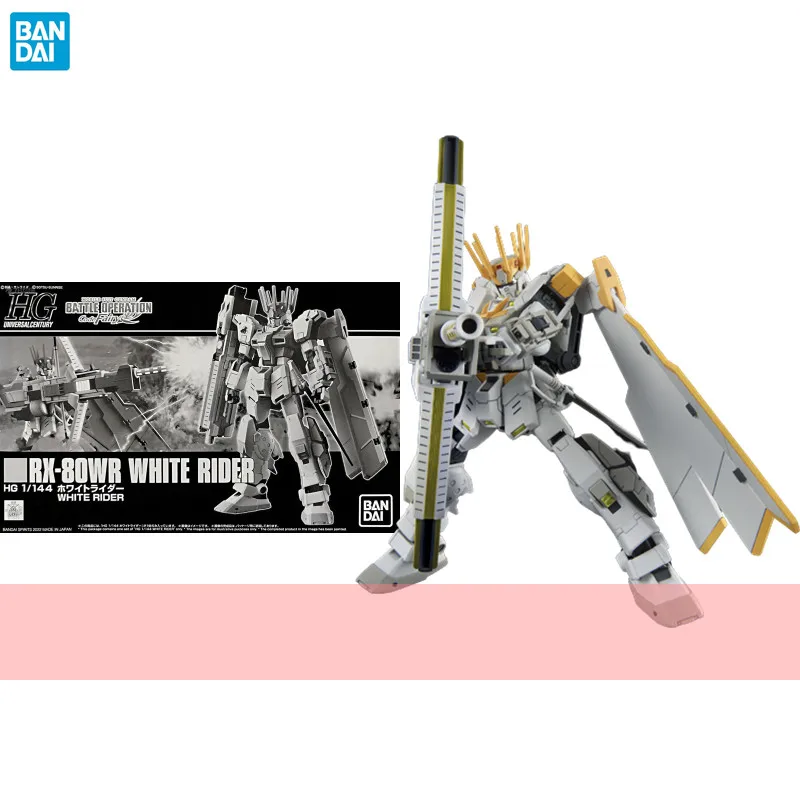 

Bandai Original Gundam Model Kit Anime Figure PB Limited HG 1/144 RX-80WR WHITE RIDER Action Figure Toys Gifts for Children