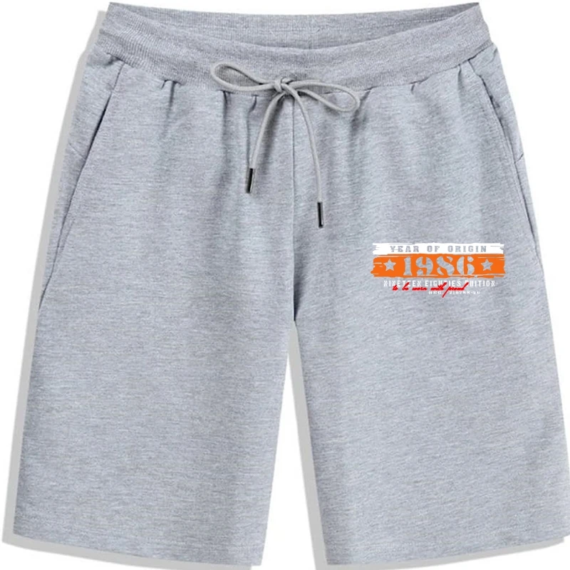 

Year Of Origin 1986 Shorts Summer Style Cotton Basic Solid Designs Family Leisure New Style Famous shorts for men