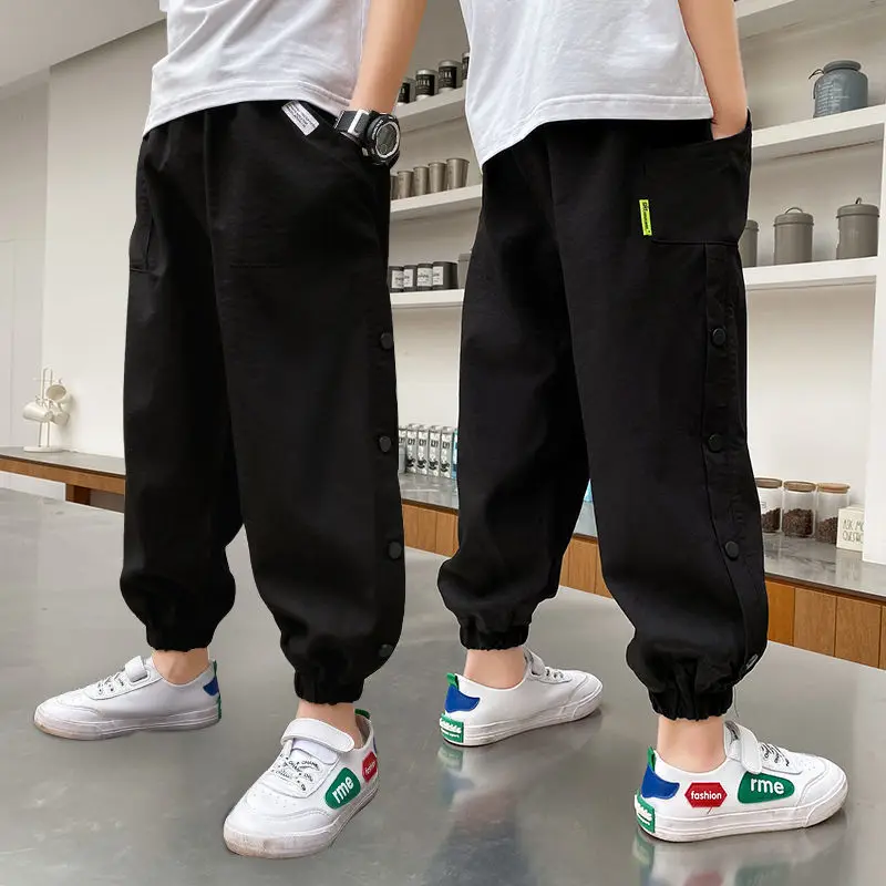 Boys Casuales Kids Summer Anti Mosquito Pants Trousers Boys Thin Cargo New Children's Autumn Fast Drying Sports Pants Trousers enlarge