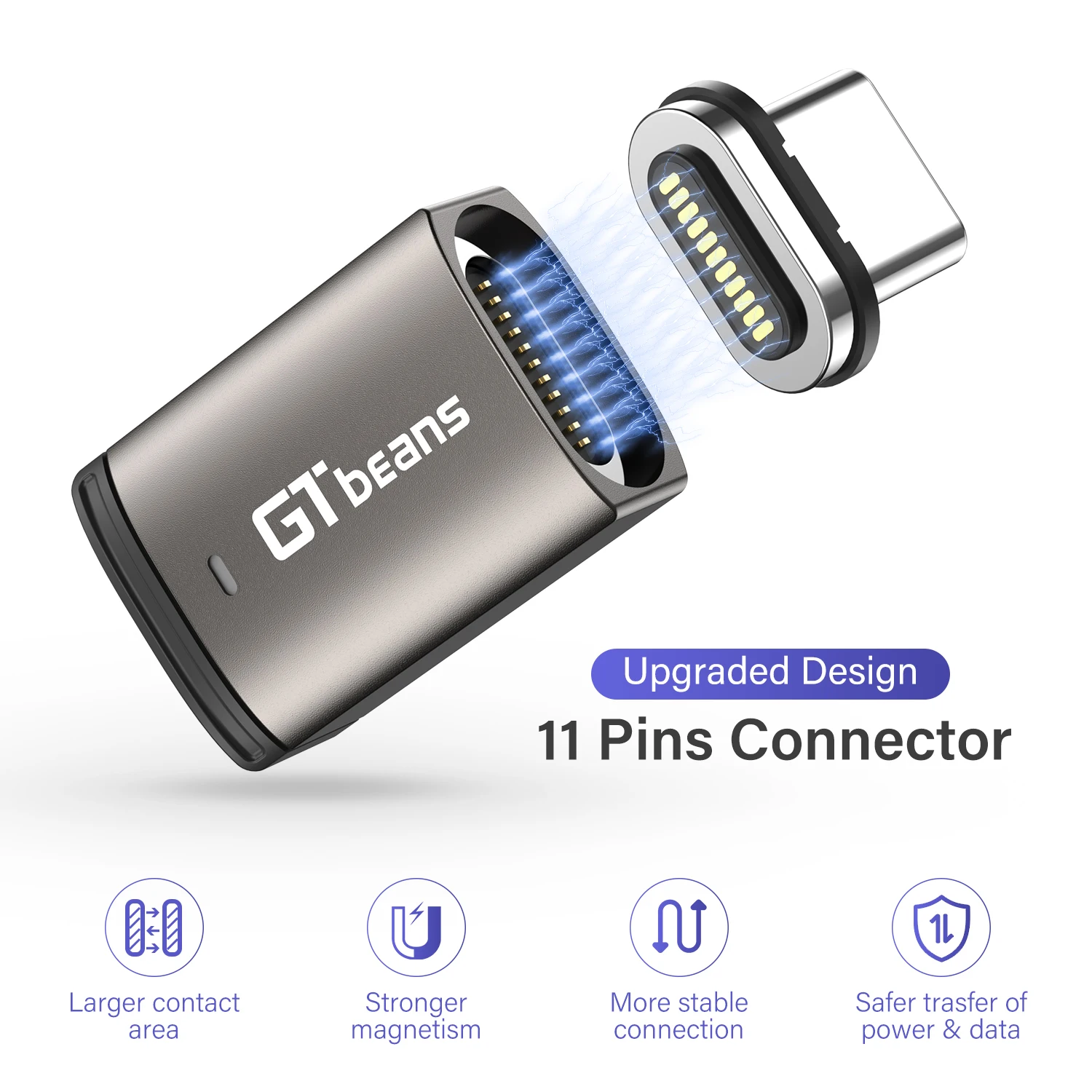 Адаптер OTG с USB C на Type магнитный 100 Вт