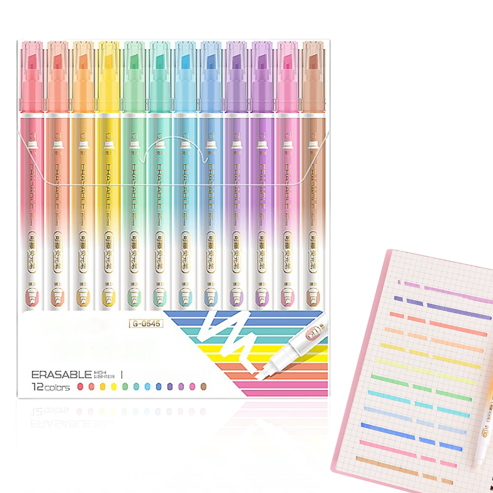 

12 шт., набор пастельных маркеров с двумя головками