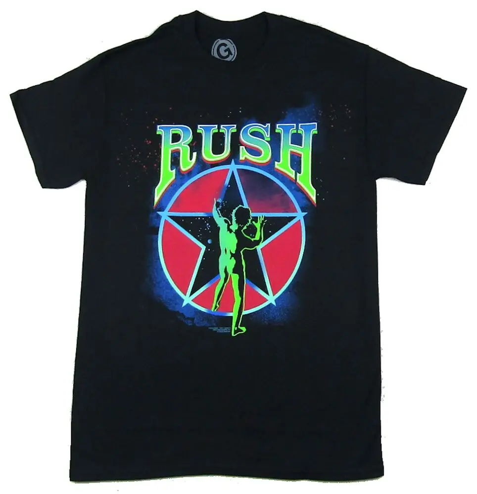 

Rush Star Man Color Image 2112 Black T Shirt New Band Merch