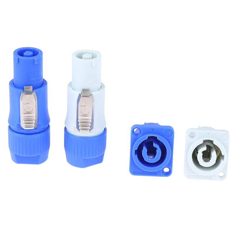 

1Pc Connector Lockable Cable Connector + Chassis Socket for Electric Drill LED Screen Stage Lighting Power Connecting