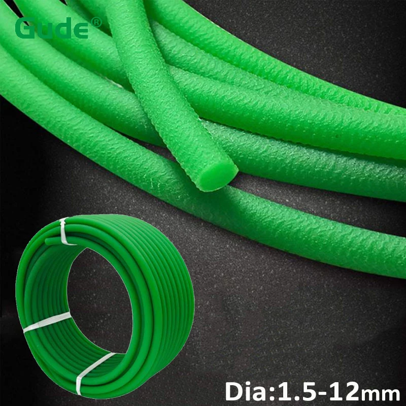 Круглая зеленая полиуретановая лента конвейера, ремни приводного шнура 1,5/2/2.5/3/3.5/4/4.5/5/6/7/8/9/10/12 мм