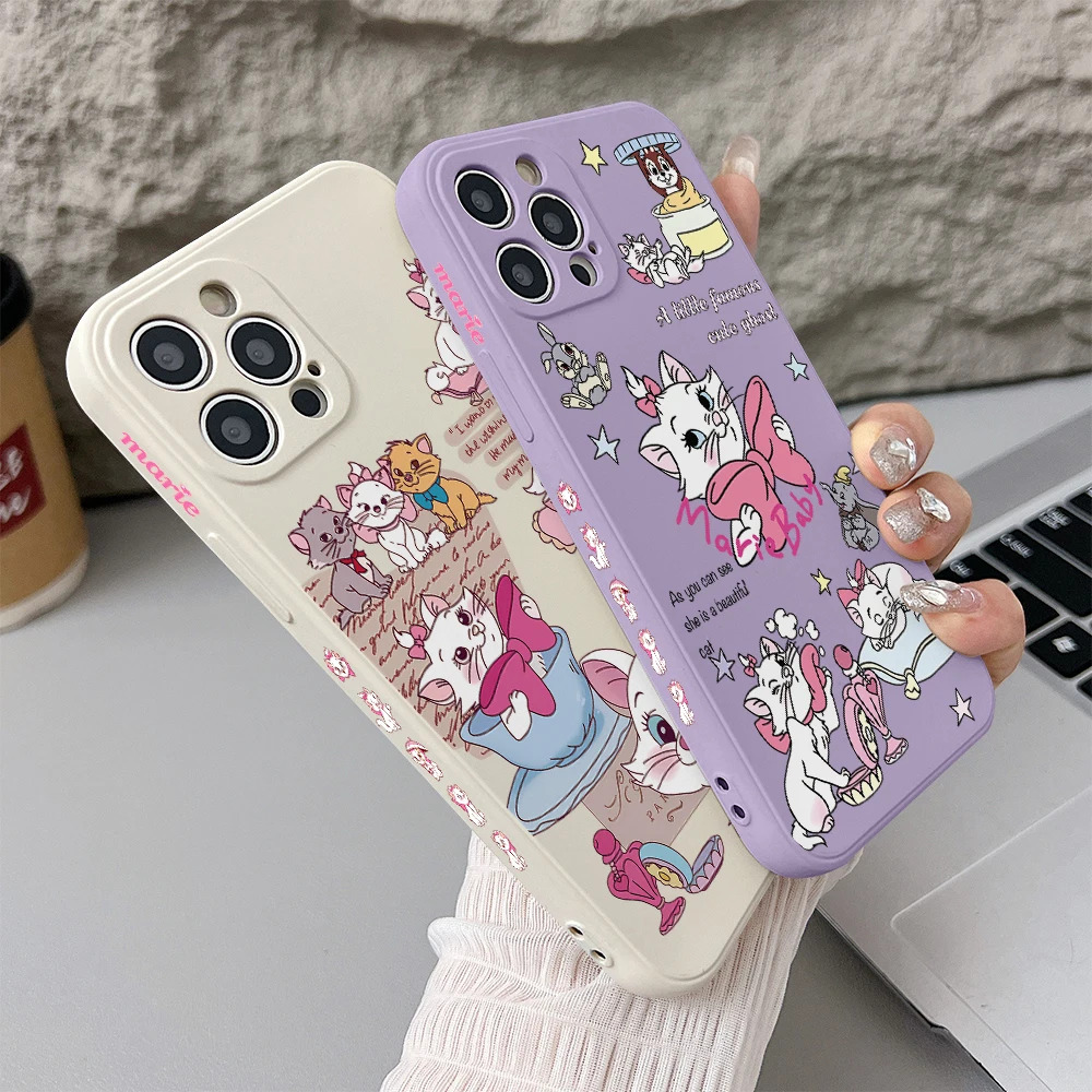Чехол для телефона Cute Marie Cat Xiaomi 13 13T 12 12T 11T 10T 11 Lite Poco F5 F4 X5 X4 X3 GT M5 M4 Pro 4G 5G Straight Edge Cover