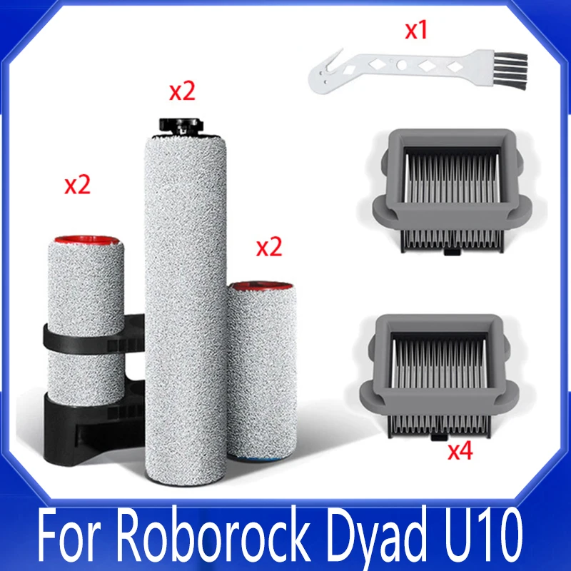 

For Roborock Dyad U10 Wireless Floor Scrubber Vacuum Cleaner Accessories Detachable New Roller Brush HEPA Filter Spare Parts
