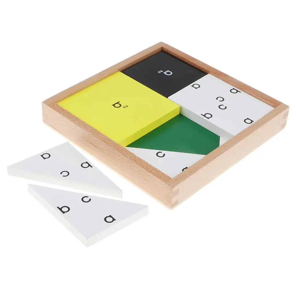 

Wood Montessori Toy Pythagorean Theorem Puzzle - Concepts - Preschool Early Learning and Teaching Aids