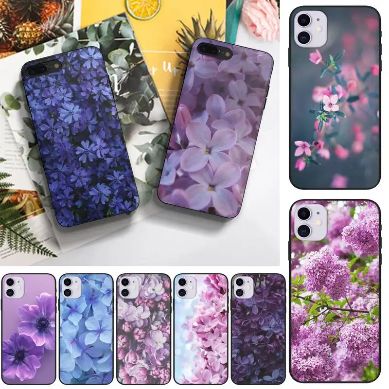 

Lilac Flower Phone Case Fundas Shell Cover For Iphone 6 6s 7 8 Plus Xr X Xs 11 12 13 Mini Pro Max