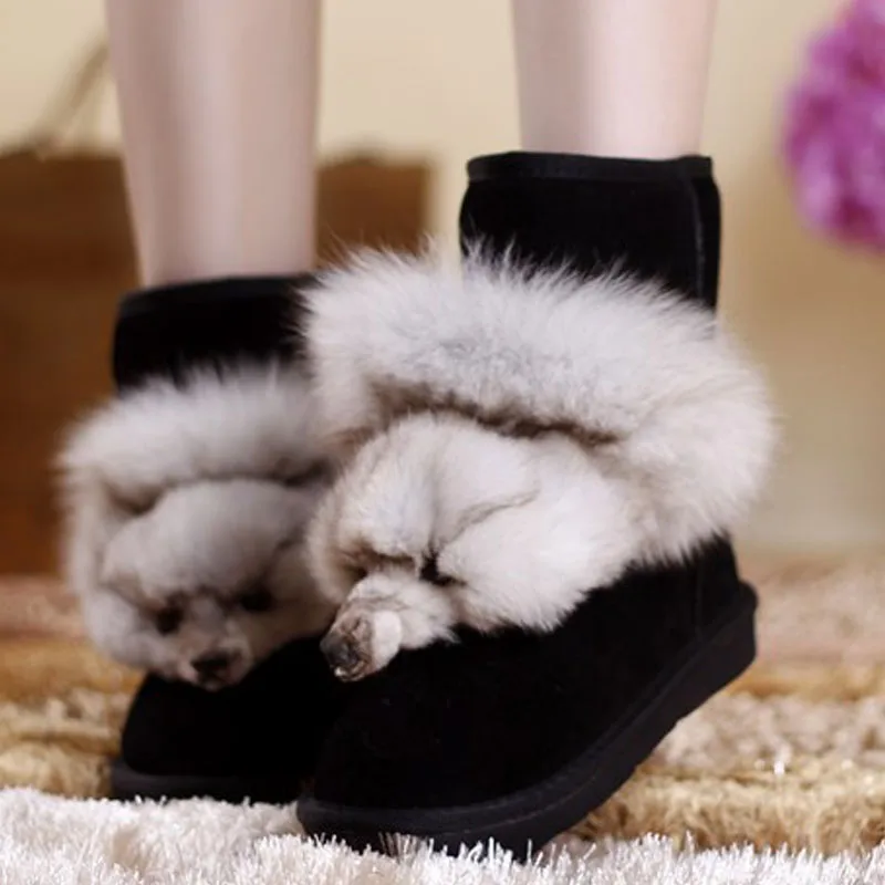 

Winter super warm, thick sole low top large size snow women cotton shoes