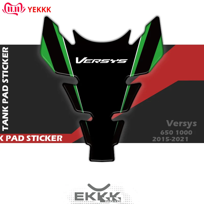 

For Kawasaki Versys 650 Versys1000 2015-2021 Tank Pad GP-538 Motorcycle 3D Fuel Tank Protection Sticker Decal K Logo
