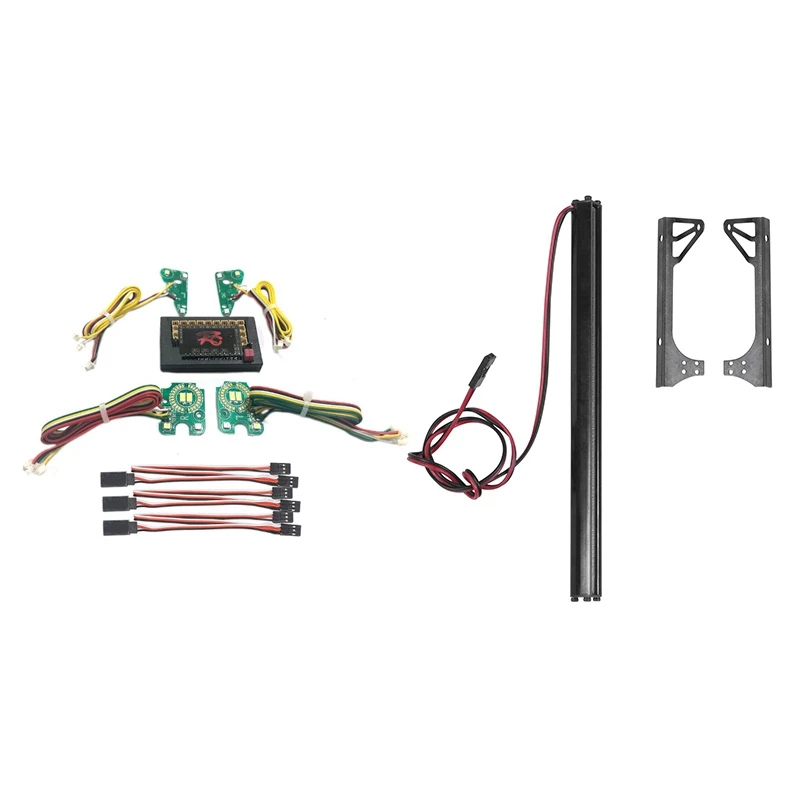 

-2 комплекта радиоуправляемых запчастей для автомобиля: 1 шт. радиоуправляемая светодиодная световая балка и 1 комплект радиоуправляемых ав...